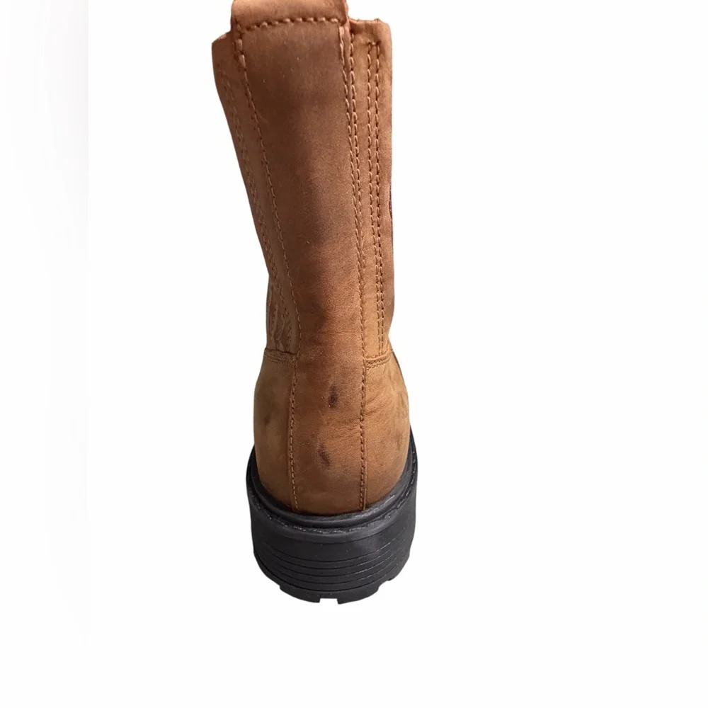 Clarks woman‎ Tan Chelsea Work Boots - Casual Slip-On Ankle Boots